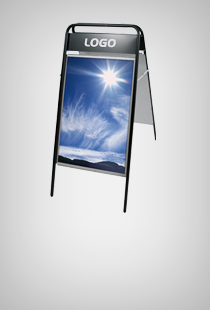 Expo Sign mit Logoplatte